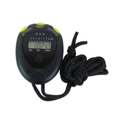 Portable digital sports stopwatch with attached lanyard for convenience