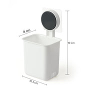 Size reference for wall mounted toothbrush holder showing dimensions