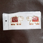 Live display of Shubh Labh Elephant decorative wall hangings in home setting