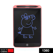 Child's hand holding a lightweight 8.5-inch portable drawing pad for learning.
