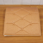 DIY self adhesive brown foam wall decor for easy decoration
